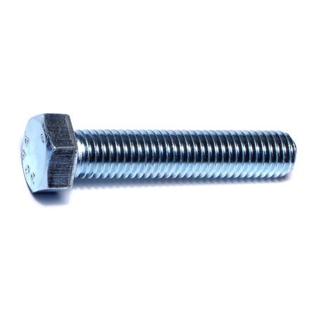 MIDWEST FASTENER 1/2"-13 Hex Head Cap Screw, Zinc Plated Steel, 2-1/2 in L, 25 PK 53476